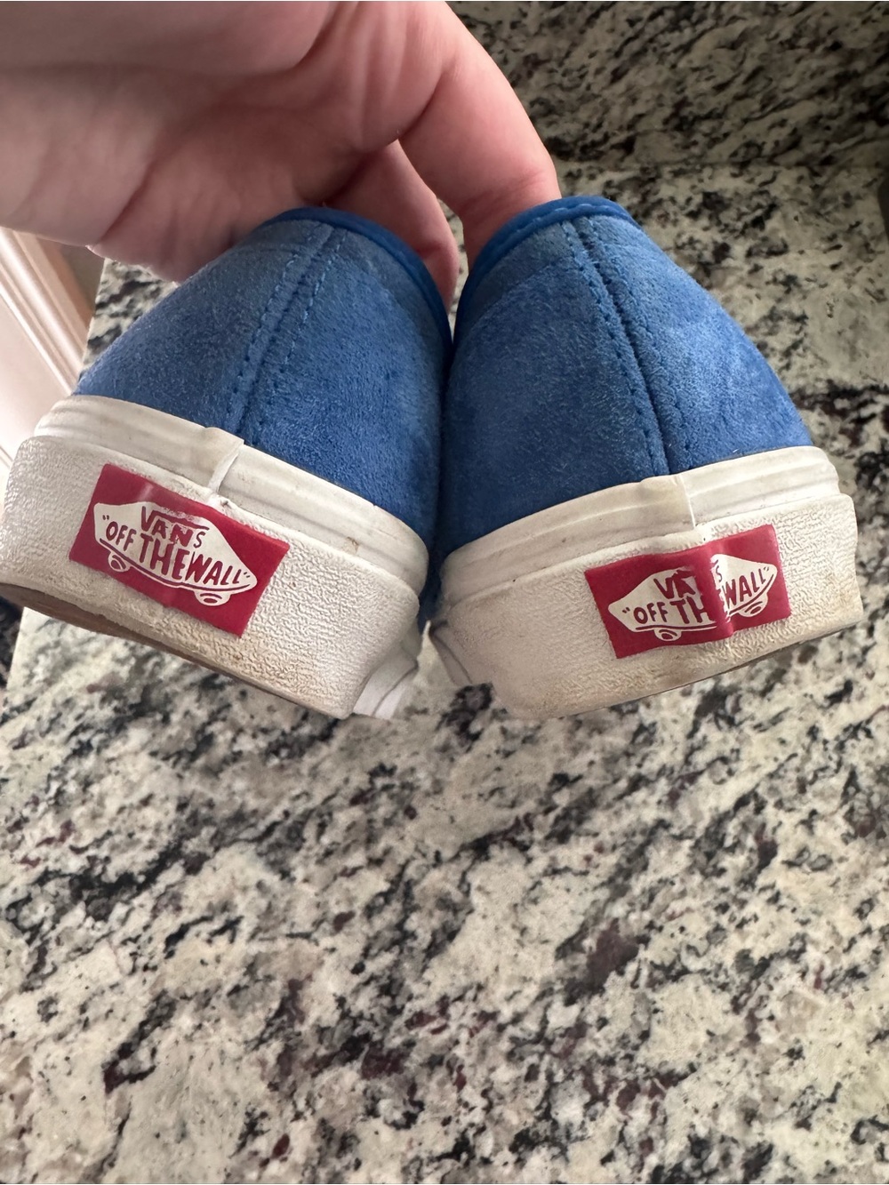 Vans Women’s Suede Low-Top Sneakers - Royal Blue with White Laces - Picture 6 of 9